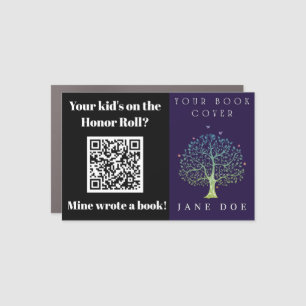 My Kid Wrote a Book! Book Cover and QR Code  Car Magnet