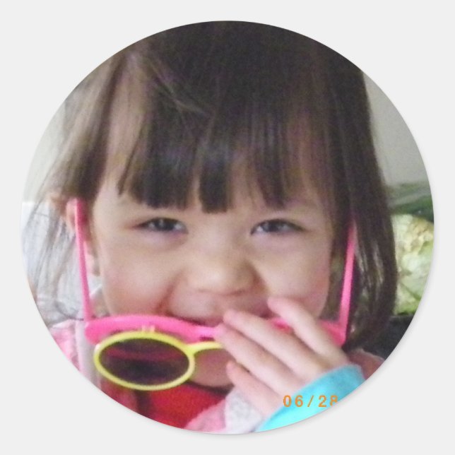my kids classic round sticker (Front)