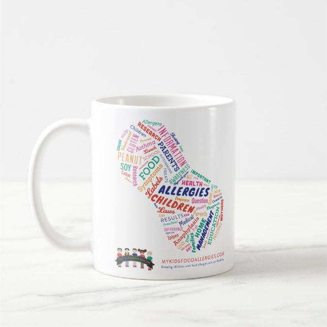 My Kid's Food Allergies Coffee Mug (Left)