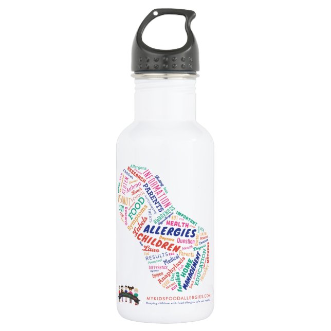 My Kid's Food Allergies Water Bottle (Front)