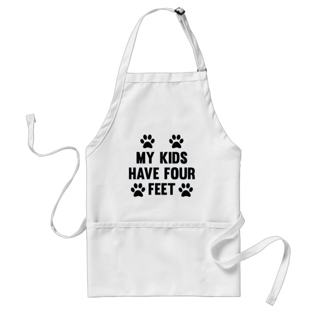 My Kids Have Four Feet Adult Apron (Front)