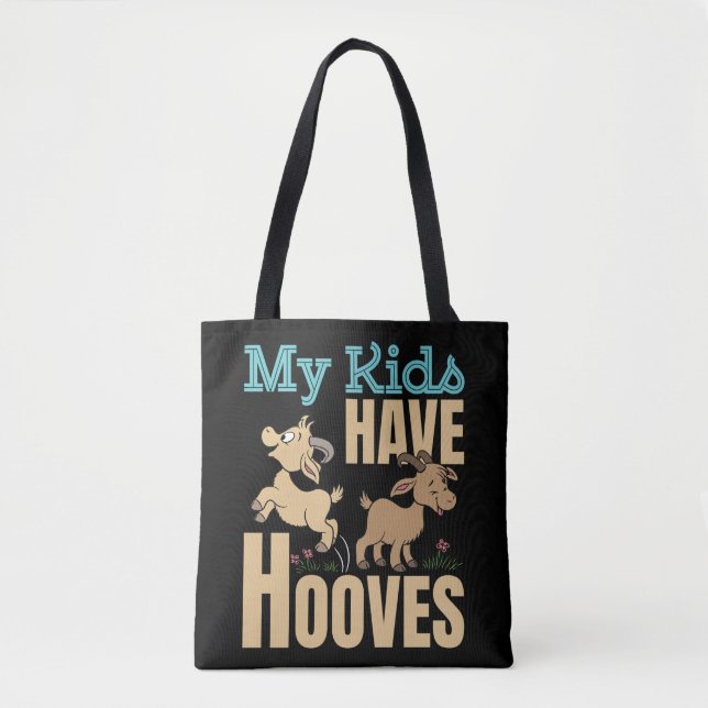 My Kids Have Hooves Goat Mom Dad Parent Tote Bag (Front)