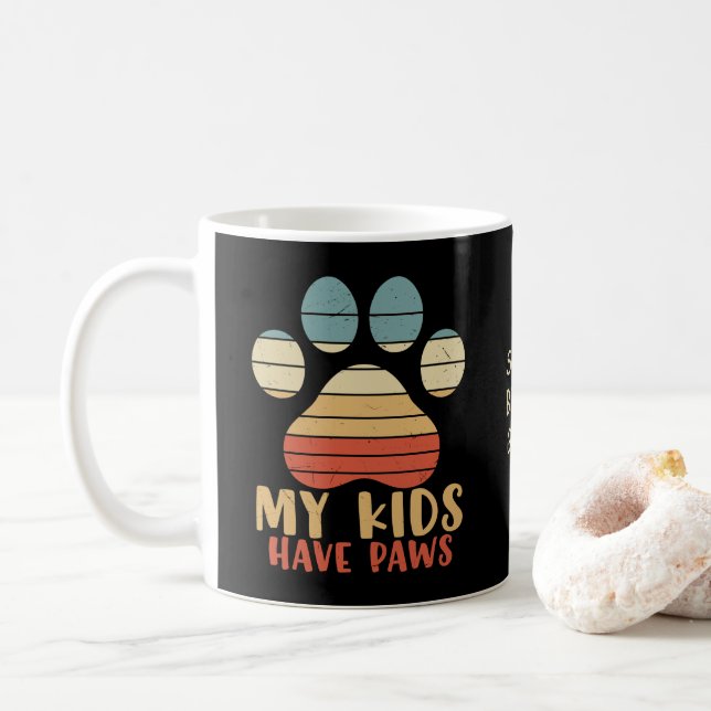 My Kids Have Paws Personalized Coffee Mug (With Donut)