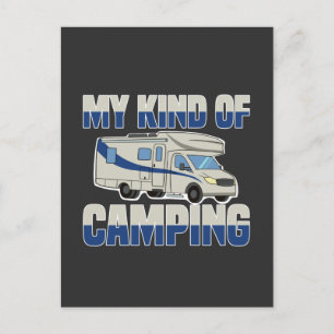 My Kind Of Camping Funny RV Motorhome Postcard
