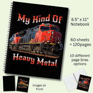 My Kind of Heavy Metal Diesel Locomotive Train     Notebook