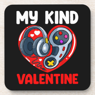 My Kind Of Valentine Valentines Day Gaming Control Beverage Coaster
