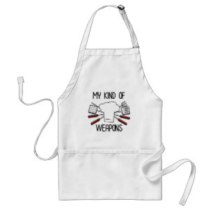 My Kind of Weapons // Funny Chef Quote Adult Apron