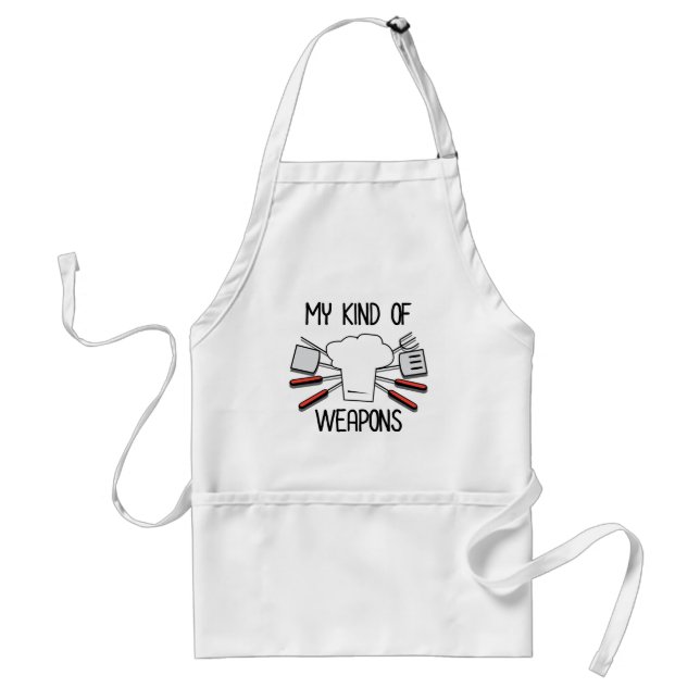 My Kind of Weapons // Funny Chef Quote Adult Apron (Front)