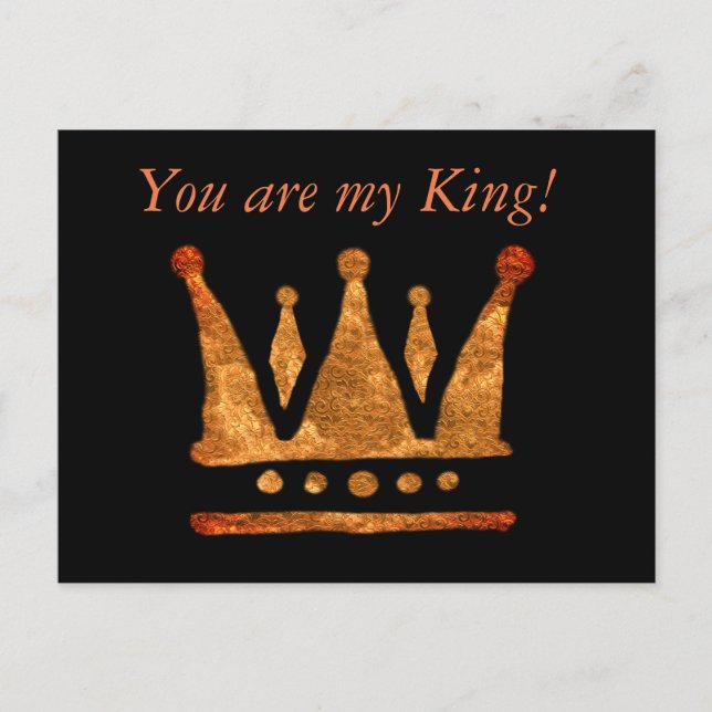 My King Golden Crown Custom Postcard (Front)