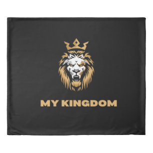 My Kingdom Crowned Lion Royal Look King Size Home Duvet Cover