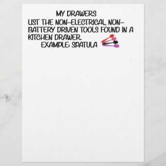 MY KITCHEN DRAWERS GAME LETTERHEAD