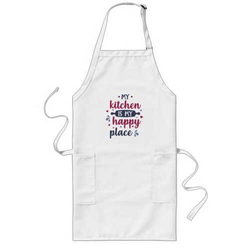 my kitchen is my happy place adult apron