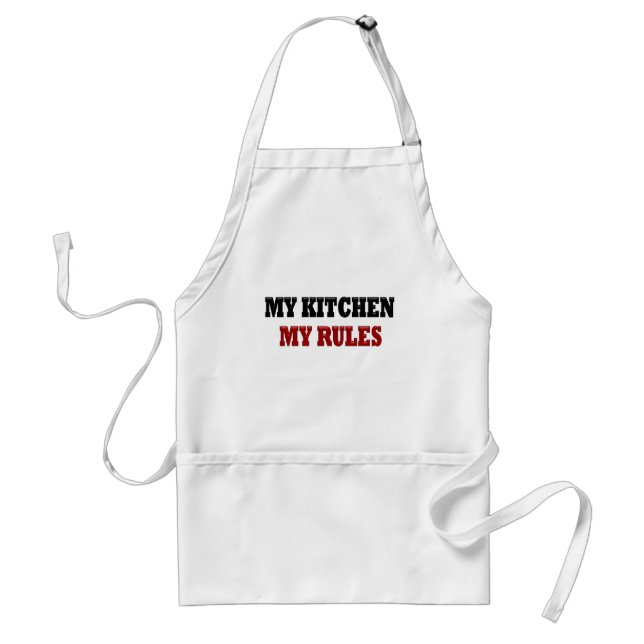 My kitchen My Rules Adult Apron (Front)