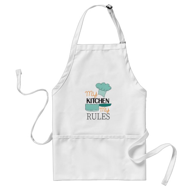 My Kitchen My Rules Adult Apron (Front)