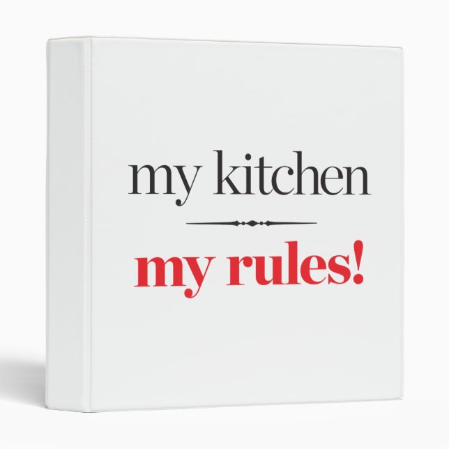 My Kitchen, My Rules Binder (Front/Spine)