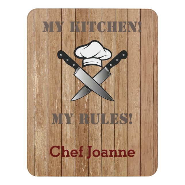 My Kitchen My Rules Door Sign (Contemporary Vert)
