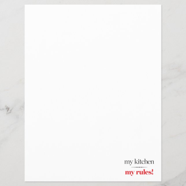 My Kitchen, My Rules Flyer (Front)