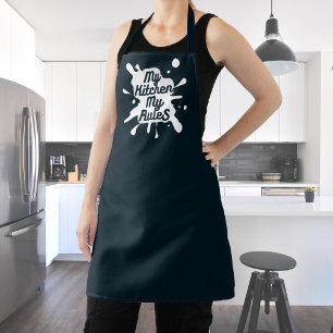 My Kitchen My Rules Funny Cooking Apron
