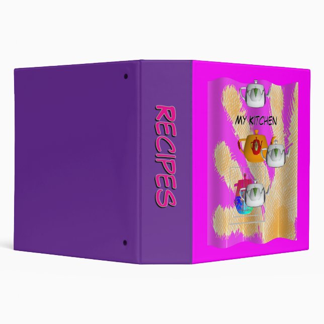 My Kitchen Recipes  3 Ring Binder (Background)