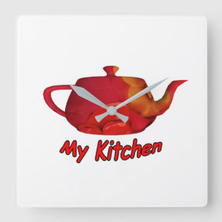 My Kitchen  Square Wall Clock