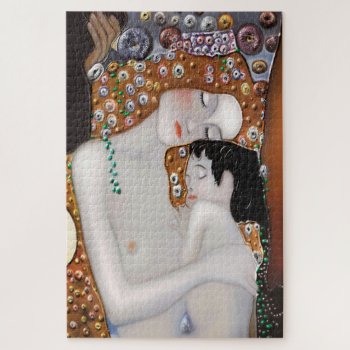 My Klimt Serie : Mother & Child Jigsaw Puzzle by mugebasak at Zazzle
