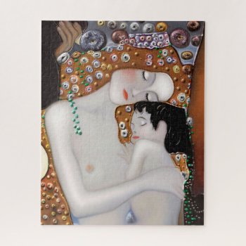 My Klimt Serie : Mother & Child Jigsaw Puzzle by mugebasak at Zazzle