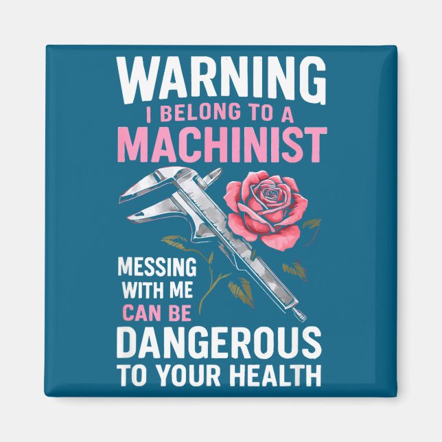 My Knight In Machinist Wife Girlfriend Funny Anniv Magnet (Front)