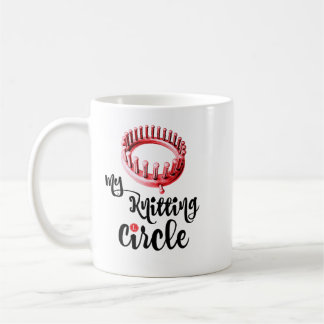 My Knitting Circle Black Letters Mug