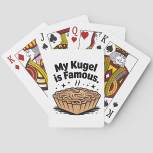 My Kugel Is Famous Funny Hanukkah Jewish Jew Poker Cards