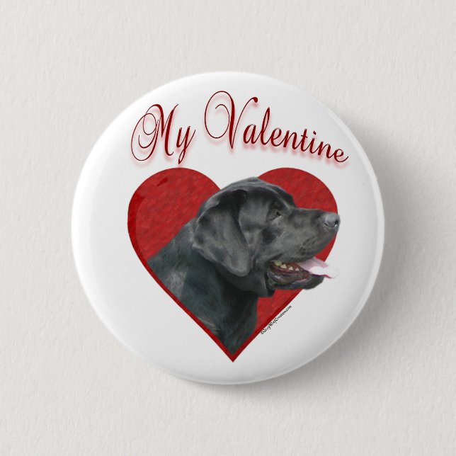 My Labrador Retriever Valentine Button (Front)