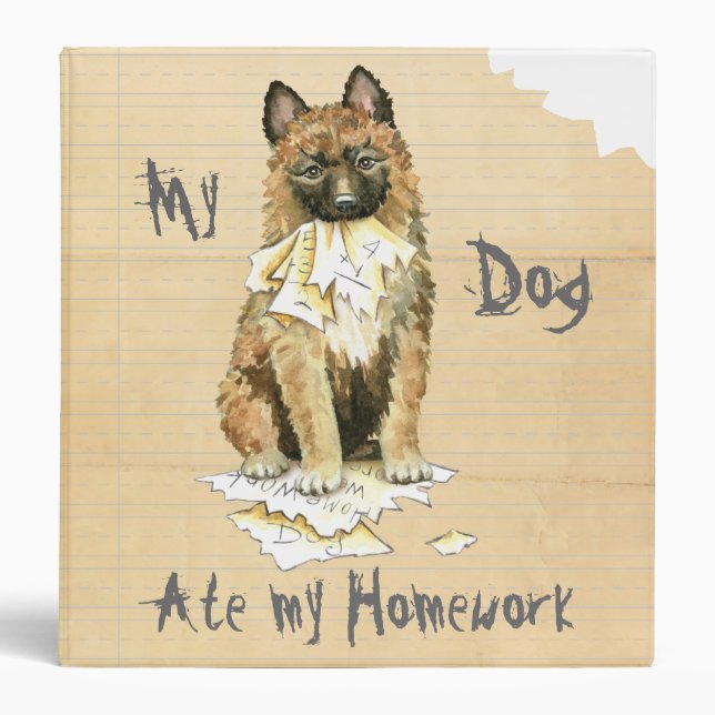 My Laekenois Ate My Homework 3 Ring Binder (Front)