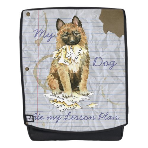 My Laekenois Ate My Lesson Plan Backpack