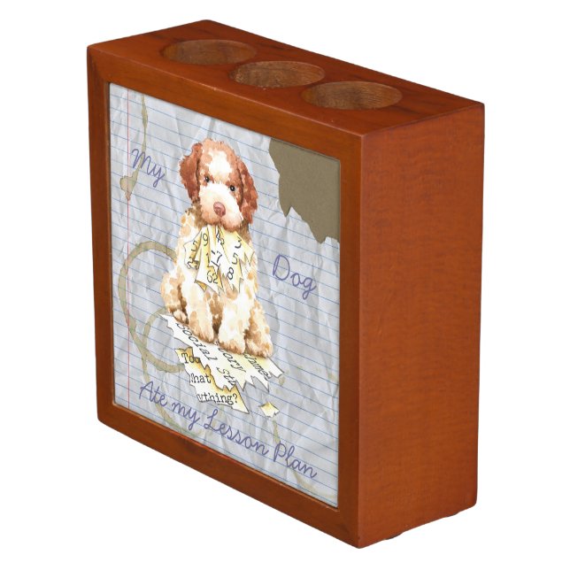 My Lagotto Ate My Lesson Plan Pencil Holder (Angled)