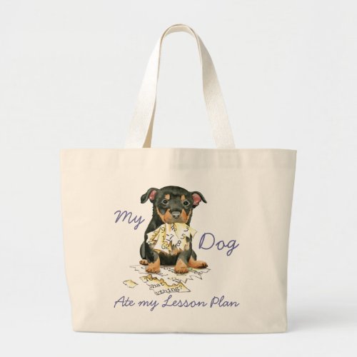 My Lancashire Heeler Ate My Lesson Plan Large Tote Bag