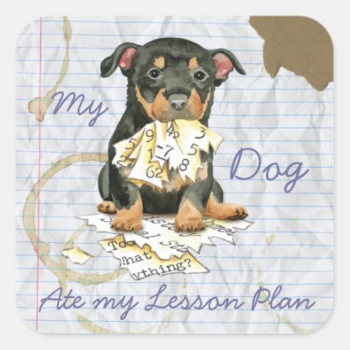 My Lancashire Heeler Ate My Lesson Plan Square Sticker