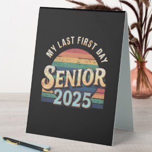 My Last First Day School Senior 2025 Vintage Table Tent