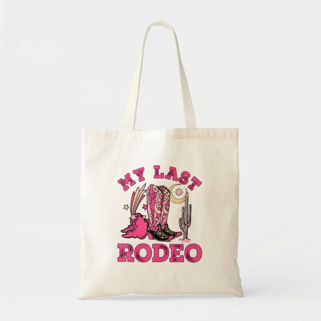 My Last Rodeo Bride Squad Bridal Party Western Bac Tote Bag (Front)
