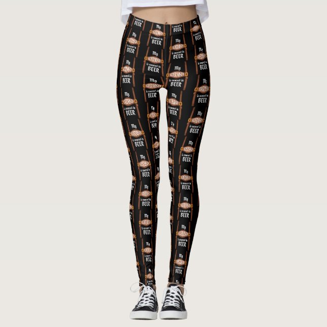 My Lederhosen Is Covered In Beer Oktoberfest Leggings (Front)