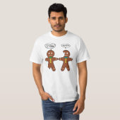 My Leg Hurts Gingerbread Cookie Funny French T-Shirt (Front Full)