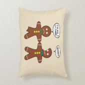 My Leg Hurts Gingerbread Cookie in French Accent Pillow (Front(Vertical))