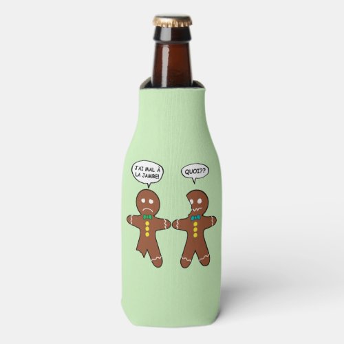 My Leg Hurts Gingerbread Cookie in French Bottle Cooler