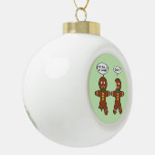 My Leg Hurts Gingerbread Cookie in French Ceramic  Ceramic Ball Christmas Ornament (Left)