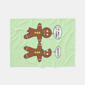 My Leg Hurts Gingerbread Cookie in French Fleece Blanket (Front (Horizontal))
