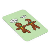 My Leg Hurts Gingerbread Cookie in French Magnet (Right Side)