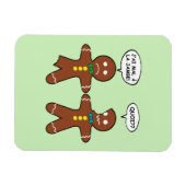 My Leg Hurts Gingerbread Cookie in French Magnet (Horizontal)
