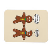 My Leg Hurts Gingerbread Cookie in French Magnet (Horizontal)