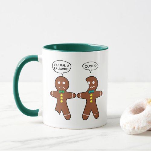 My Leg Hurts Gingerbread Cookie in French Mug