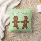 My Leg Hurts Gingerbread Cookie in French Throw Pillow (Blanket)