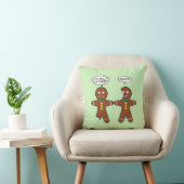 My Leg Hurts Gingerbread Cookie in French Throw Pillow (Chair)