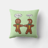 My Leg Hurts Gingerbread Cookie in French Throw Pillow (Back)